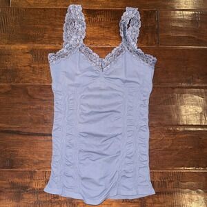 Y2K Lace Cami M. Rena Stretch One Size Ruching On Sides